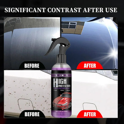 Car and bike Polish Spray 3 in 1 High Protection Coating Spray 200ml (Pack of 1)