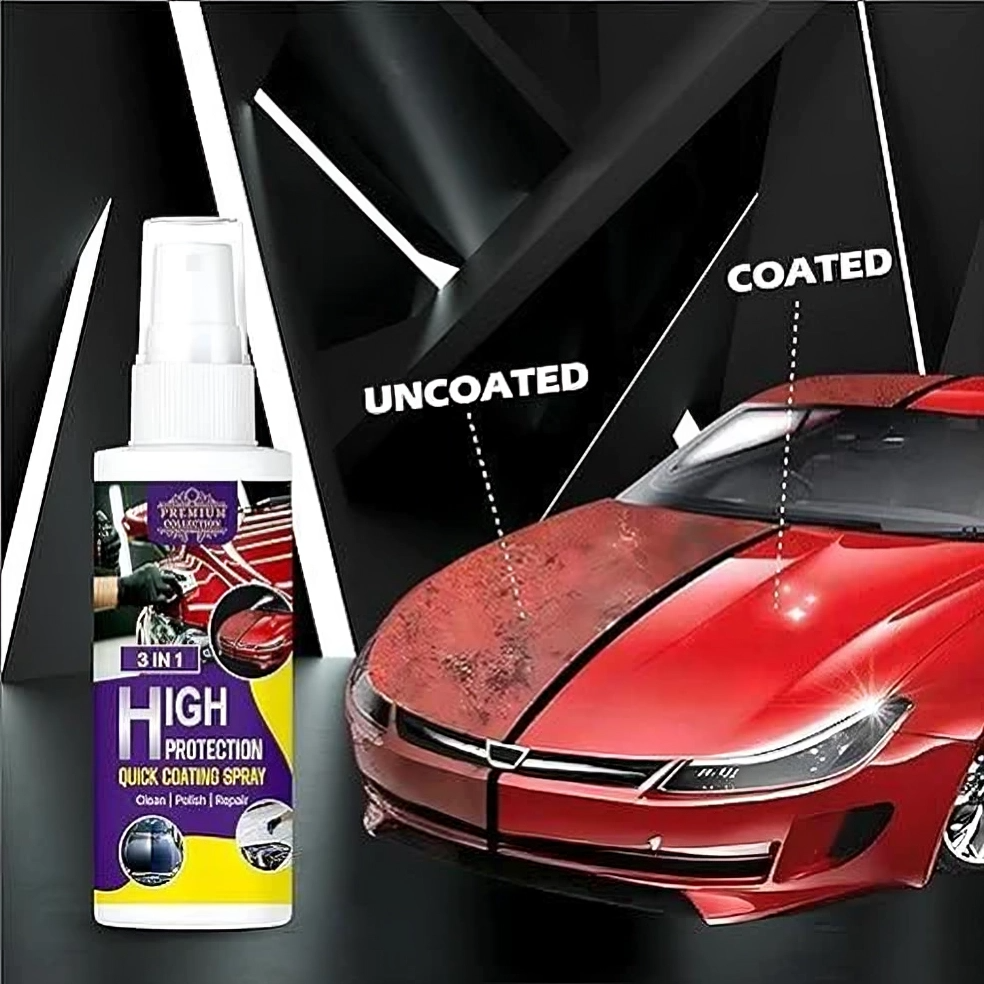 Car and bike Polish Spray 3 in 1 High Protection Coating Spray 200ml (Pack of 1)