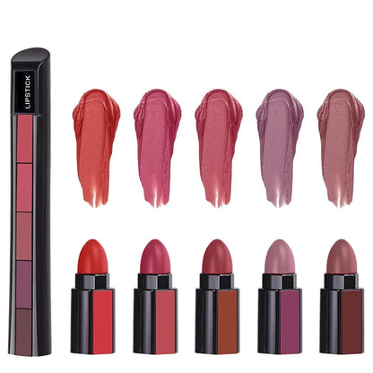 5 in 1 Lipsticks Combo Set | Women's Day Special Offer (BUY 1 GET 1 FREE)