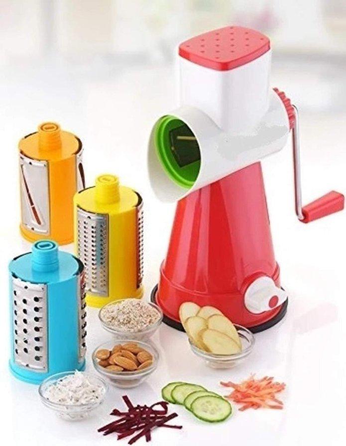 GlobalFlow 4 in 1 Rotary Drum Vegetable Grater & Slicer